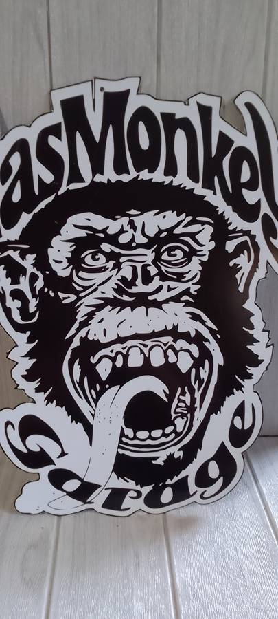WHOOO gas monkey metal sign 50cm
